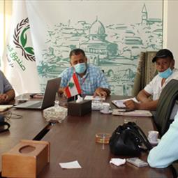 وفد  لجنة متابعة شؤون النازحين الفلسطينيين في منطقة البقاع يزور صندوق الخير في مكتبه 